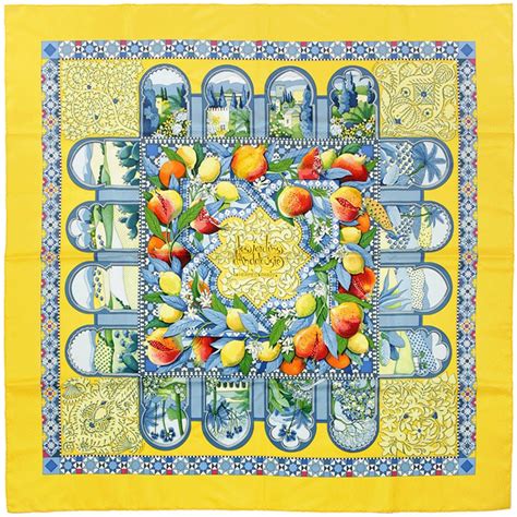 Les Jardins D'Andalousie Hermes Scarf by Aline Honore 90cm 